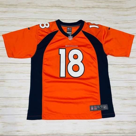 π΄SOLDπ΄Nike Peyton Manning Broncos jersey youth Sz L π₯ - Picture 2 of 7